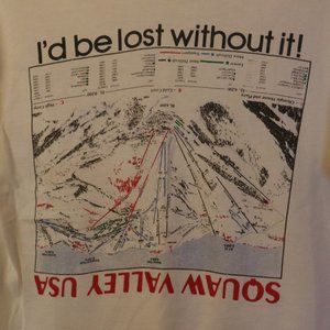 Vintage t-shirt -- map of Squaw Valley USA Ski Resort